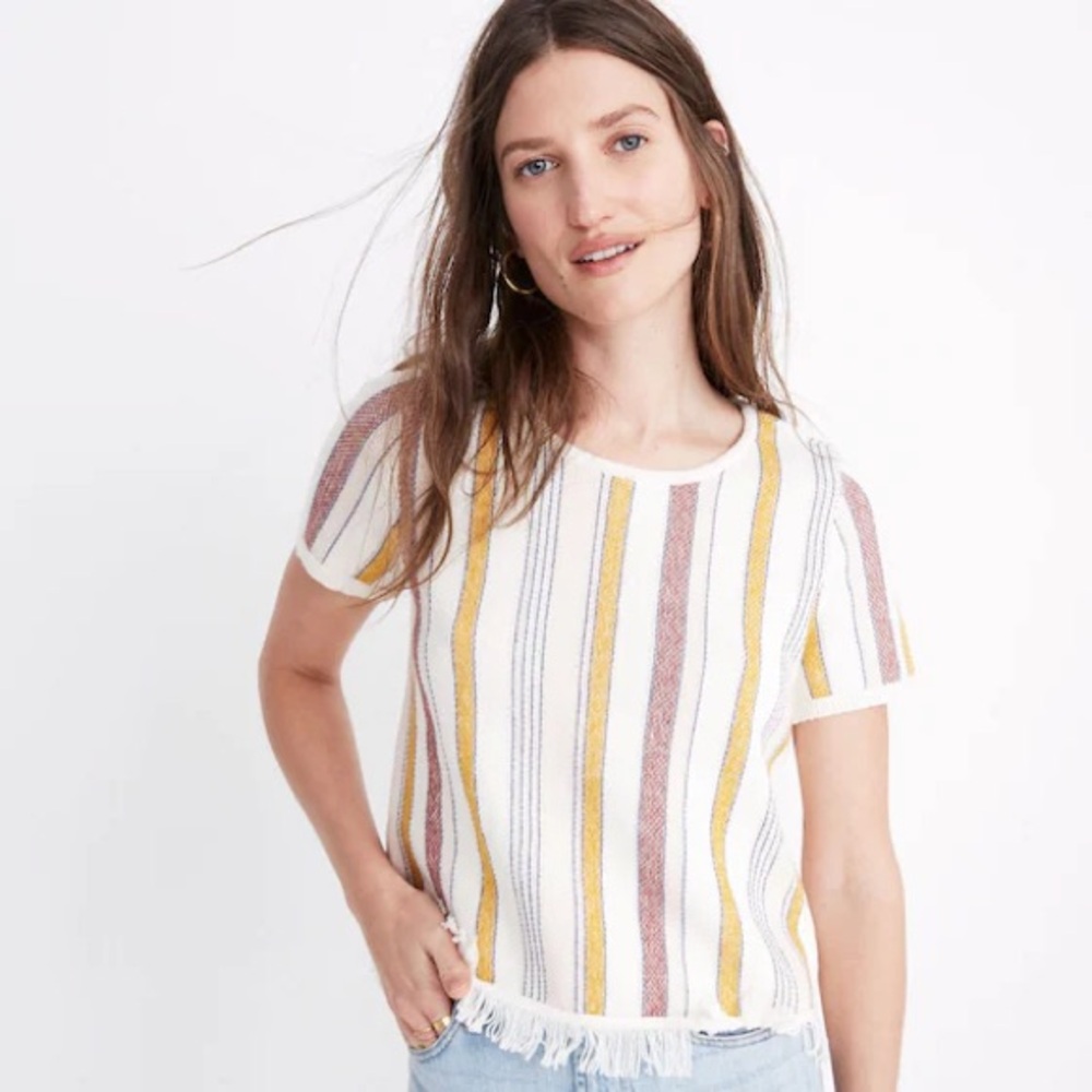 Madewell Blakely striped top medium